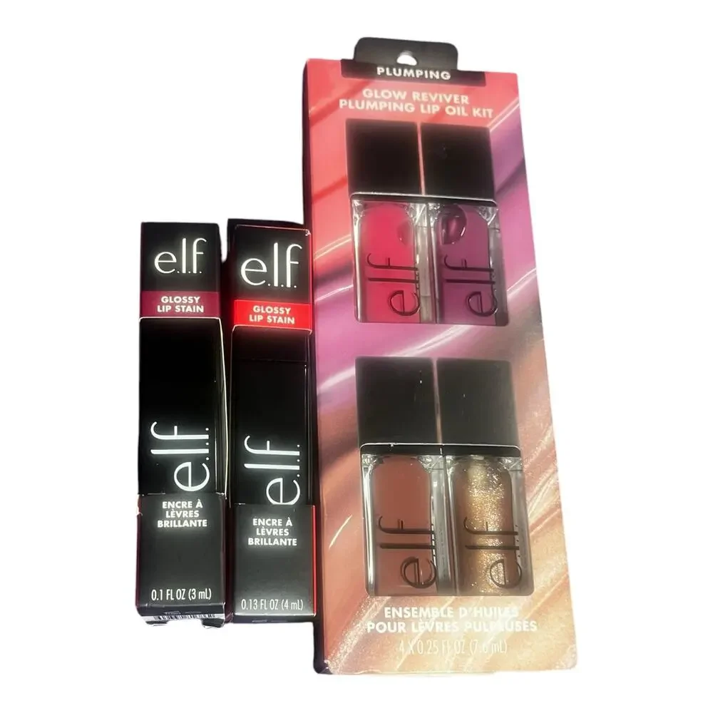 Elf 6 Piece Lip Set - 4 Lip Oils and 2 Lip Stains NWT